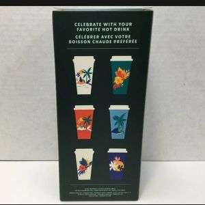 6 pack Starbucks hot reusable cups with lids